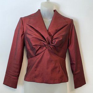 Vintage 90s Cachet Top Date Night Metallic Burgundy Size 4